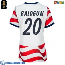 Fotballdrakt Dame Forente stater Folarin Balogun #20 Hjemmedrakt VM 2026 Kortermet